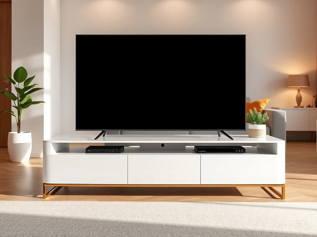 Co postawić pod wiszący telewizor?