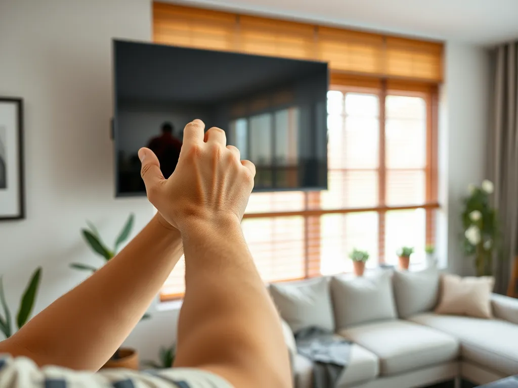 Jak powiesić telewizor na lamelach?