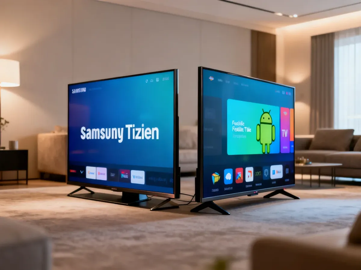 Porównanie dwóch telewizorów z systemami Tizen i Android TV