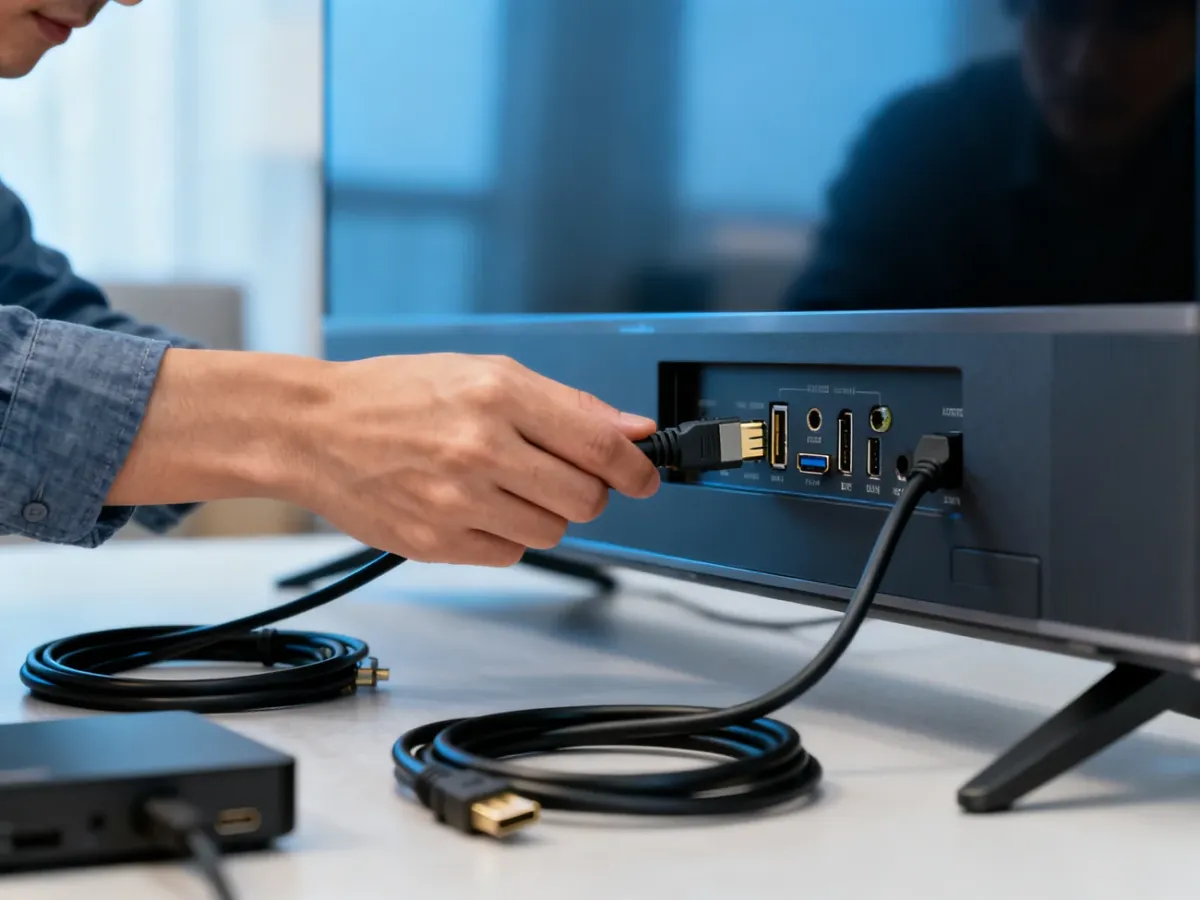 Podłączanie i testowanie kabla HDMI w różnych portach telewizora
