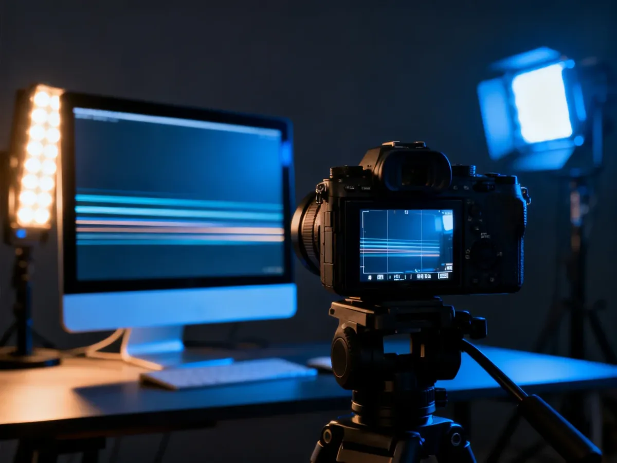 Kamera rejestrująca migotanie monitora i oświetlenia LED