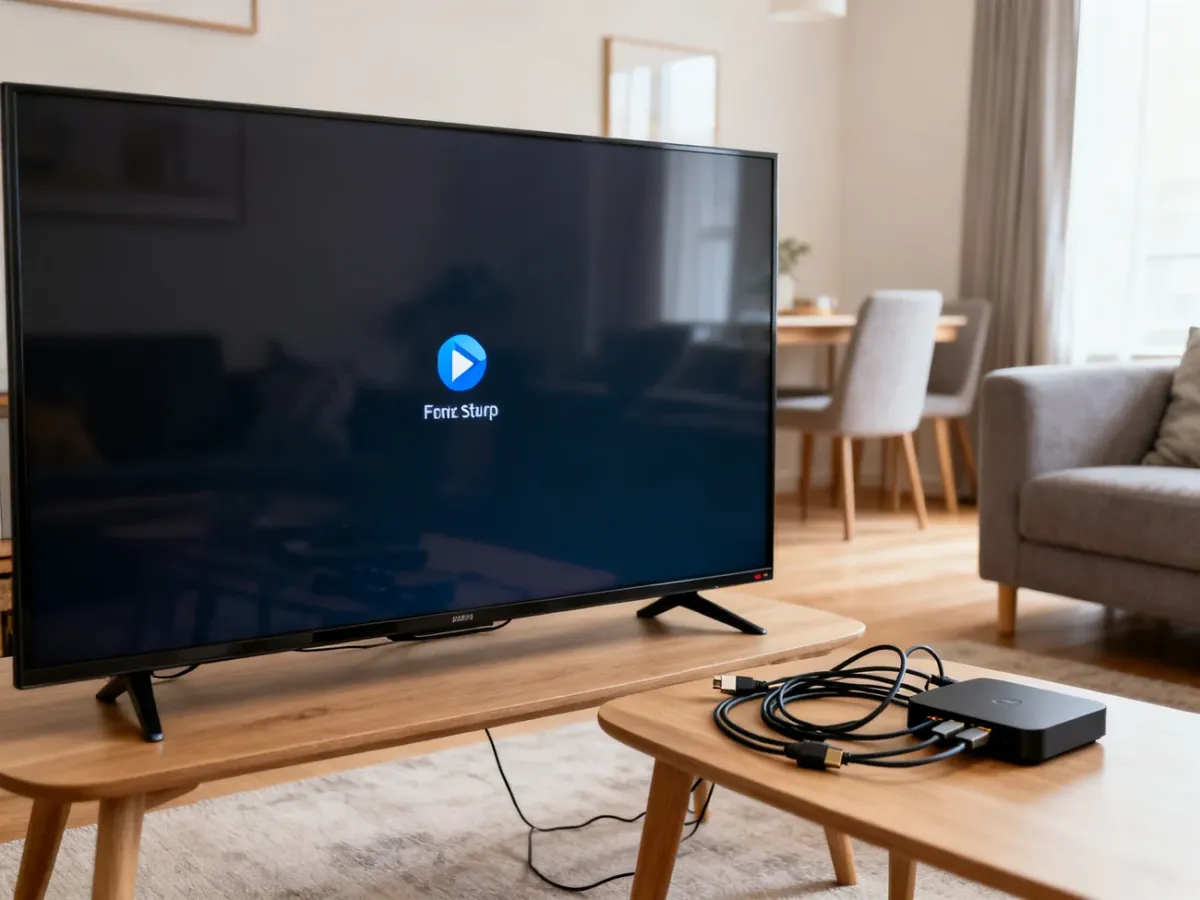Telewizor zatrzymany na ekranie startowym z odłączonymi urządzeniami HDMI