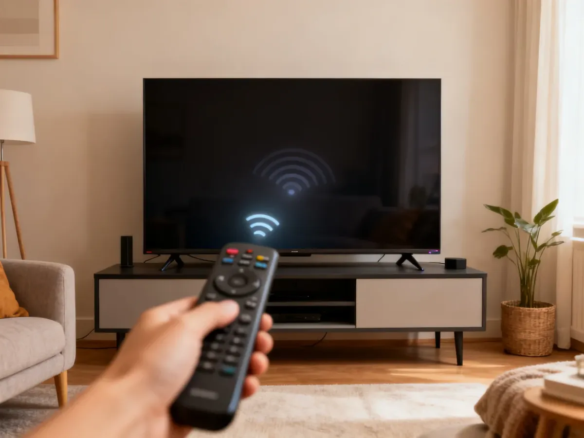 Pilot skierowany na telewizor podczas parowania