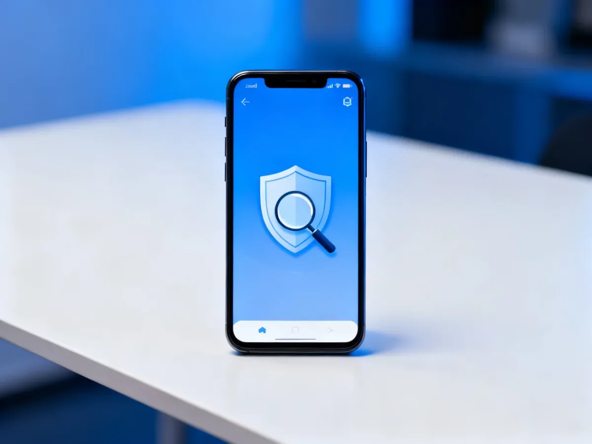 Smartfon z Androidem podczas skanowania bezpieczeństwa