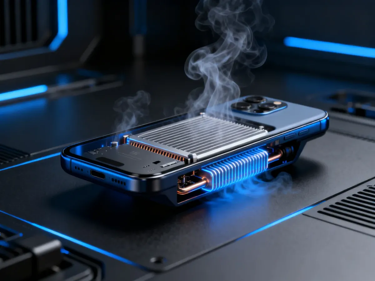 Xiaomi 15 podczas intensywnego użytkowania z wizualizacją chłodzenia