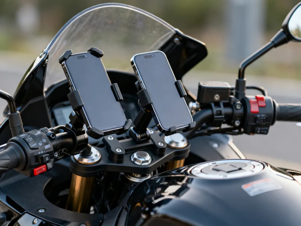 Różne sposoby montażu uchwytu na telefonie w kokpicie motocykla