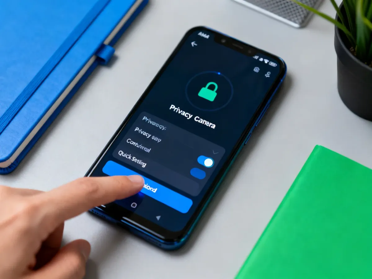 Smartfon z systemowym przełącznikiem blokady dostępu do aparatu