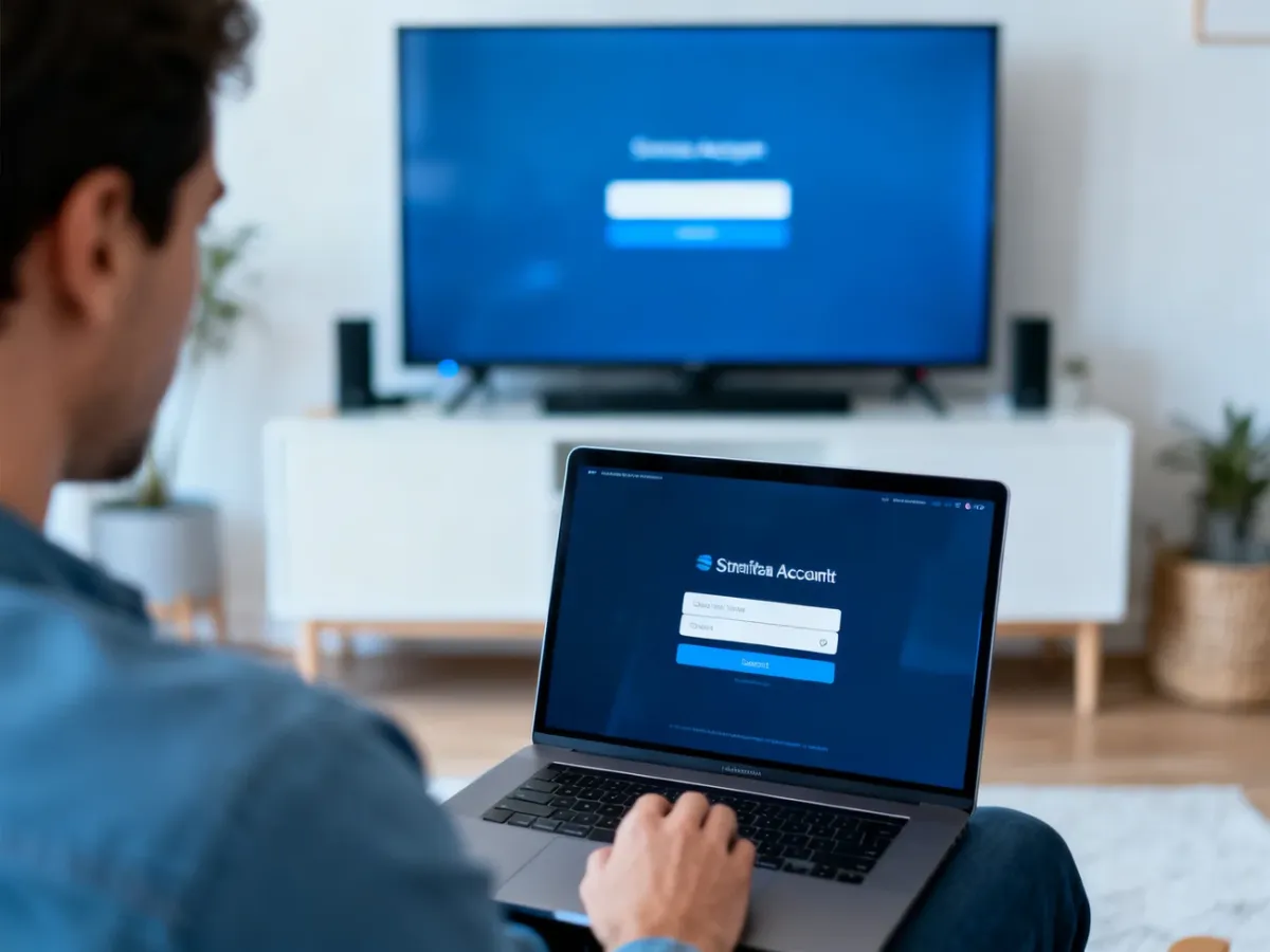 Zdalne wylogowywanie telewizora z konta streamingowego za pomocą laptopa
