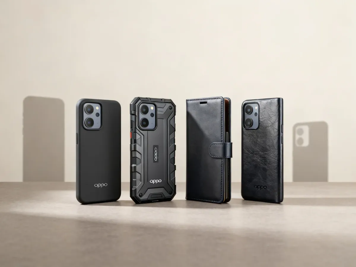 Różne rodzaje etui na telefony Oppo: silikonowe, pancerne, z klapką i skórzane