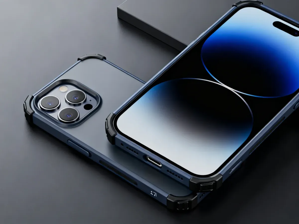 Etui do iPhone’a 17 Pro z podniesionymi rantami i ochroną aparatu