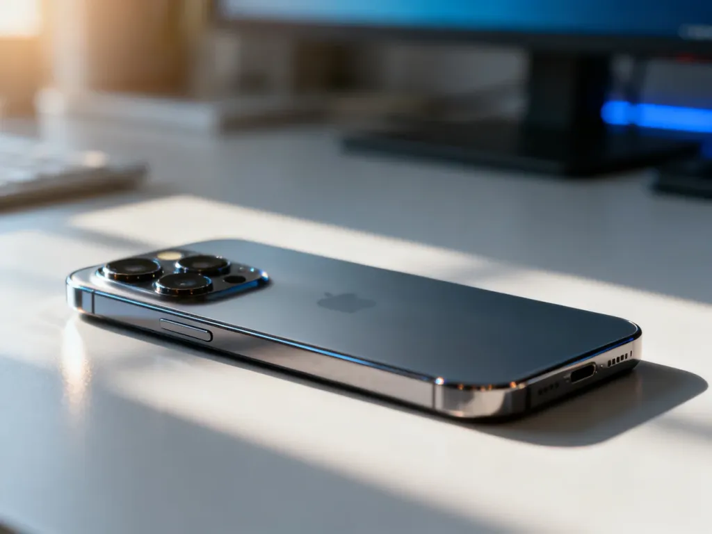 Nowoczesny smartfon Google Pixel leżący na minimalistycznym biurku, podkreślający zaawansowany design i aparat urządzenia.