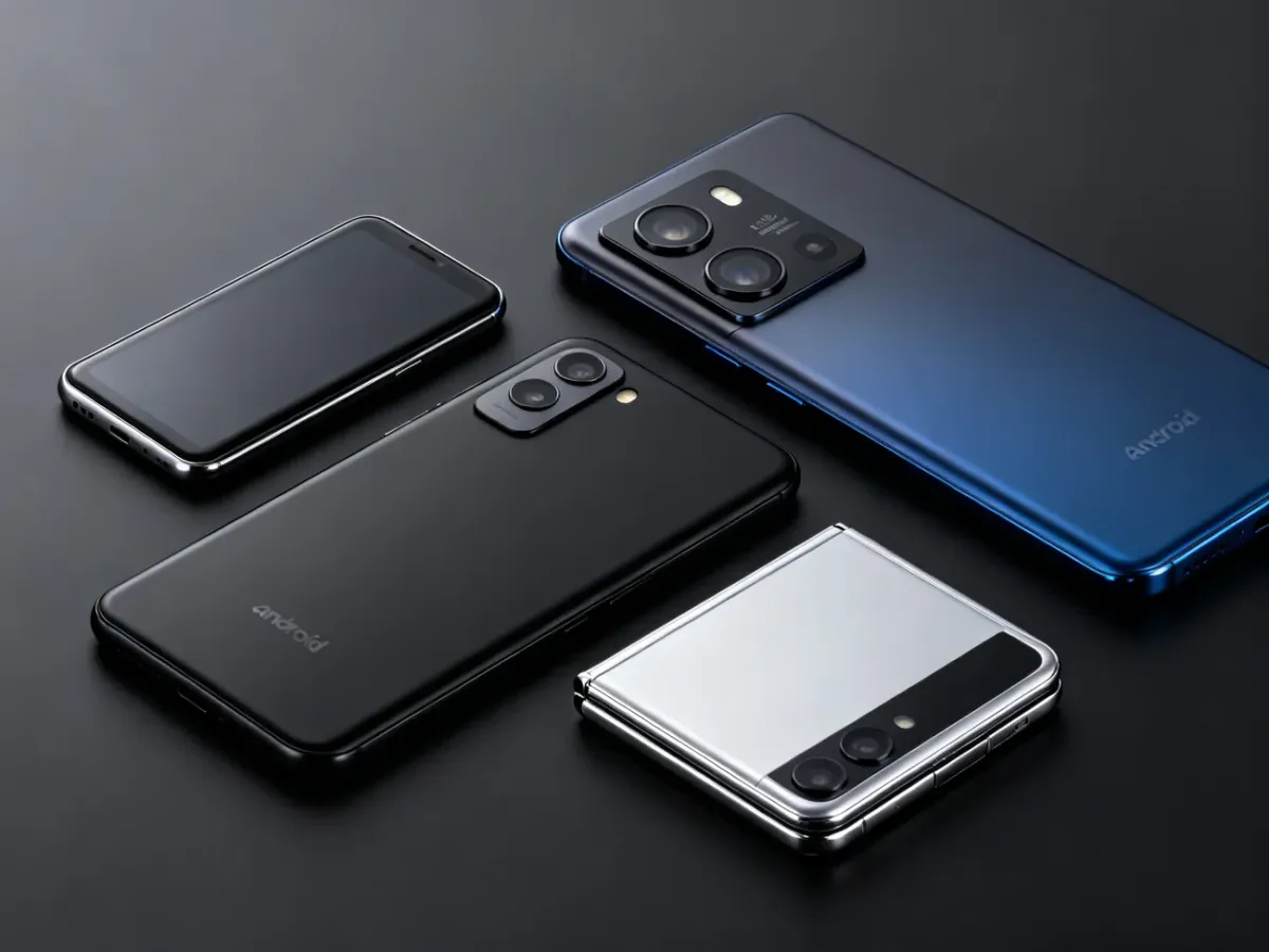 Nowoczesne smartfony z Androidem przedstawiające alternatywy dla iPhone’a 15 Pro